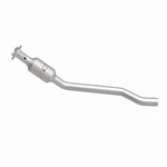 MagnaFlow 5551739 carb direct-fit catalytic converter, side view of the turntable spin