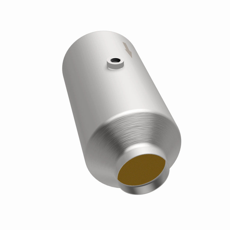 MagnaFlow 51299 universal catalytic converter, opposite side view of the turntable spin