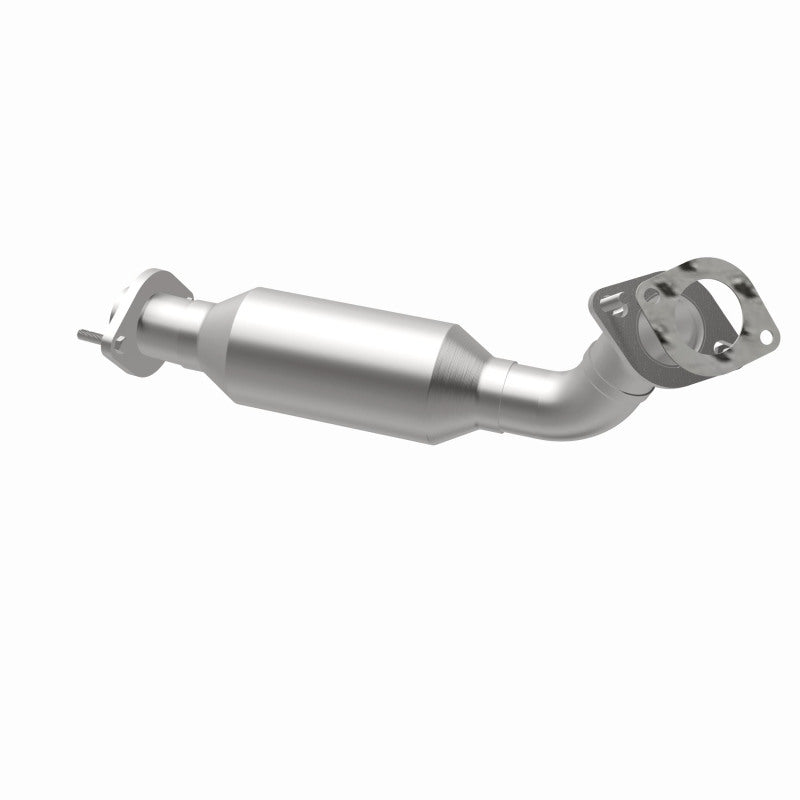 MagnaFlow 5451171 carb direct-fit catalytic converter, opposite rear three-quarter view of the turntable spin