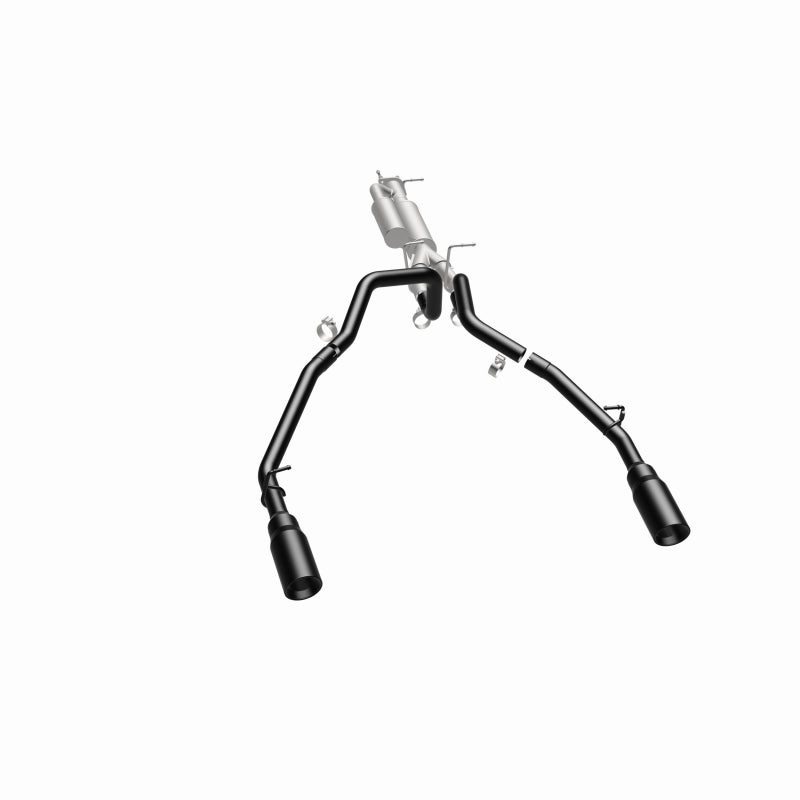 MagnaFlow 19685 speq series cat-back exhaust, opposite side view of the turntable spin