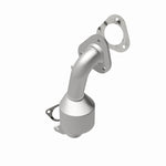 MagnaFlow 5582957 carb direct-fit catalytic converter, rear view of the turntable spin