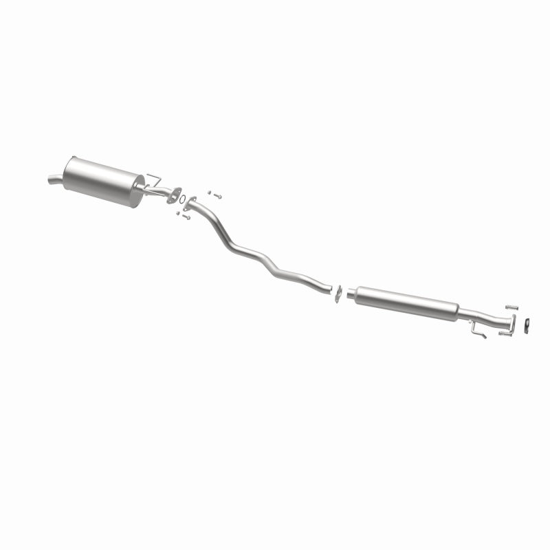 BRExhaust 106-0057 direct-fit exhaust kit, opposite rear three-quarter view of the turntable spin
