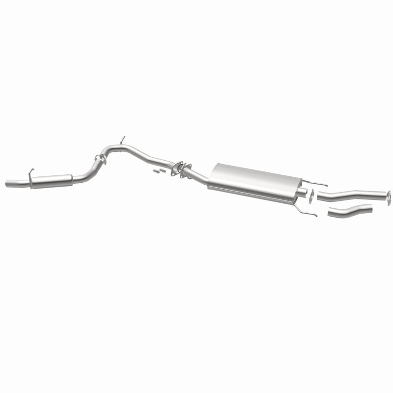 BRExhaust 106-0717 direct-fit exhaust kit, opposite rear three-quarter view of the turntable spin