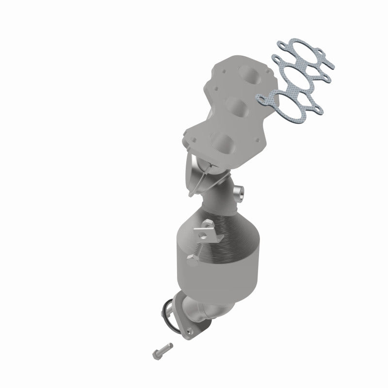 MagnaFlow 5582548 carb manifold converter, opposite rear three-quarter view of the turntable spin