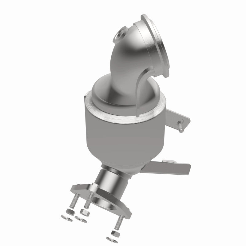 MagnaFlow 551092 carb direct-fit catalytic converter, opposite side view of the turntable spin