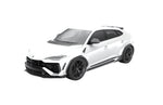 Render of a white Urus with V2 race hood
