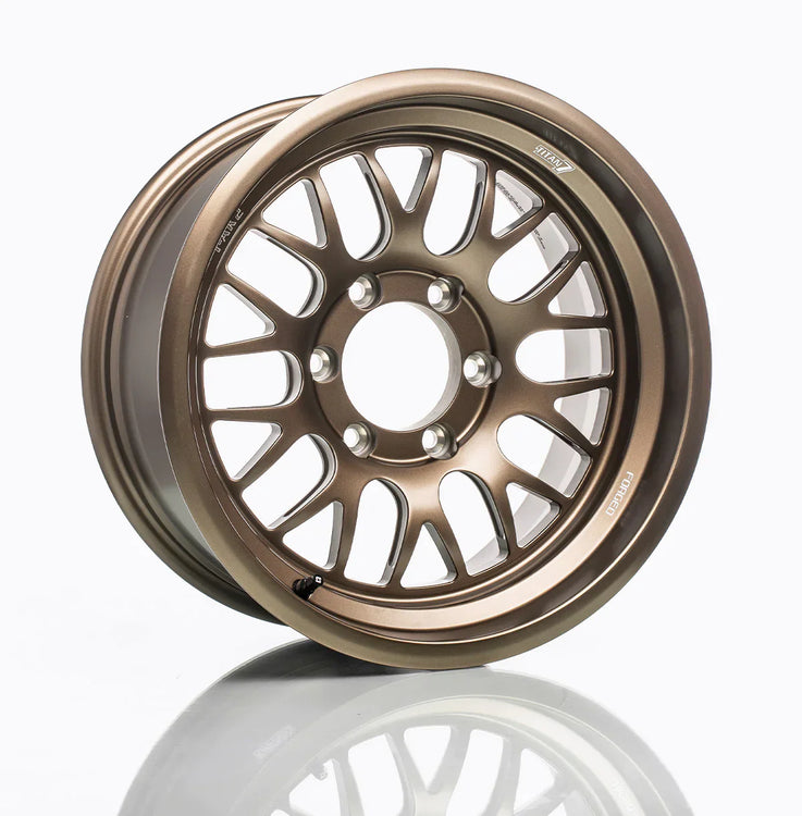 A side view of Titan 7 T-AK2 Forged Off Road Wheels in Techna Bronze for Toyota Tacoma / 4Runner / FJ Cruiser (5 Wheels) (2003-2023)