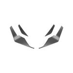 A top wide view of TRE Pre-Preg Carbon Fibre Front Bumper Canards for Audi R8 4S Facelift Generation 2 LCI 2021-2024 with white background