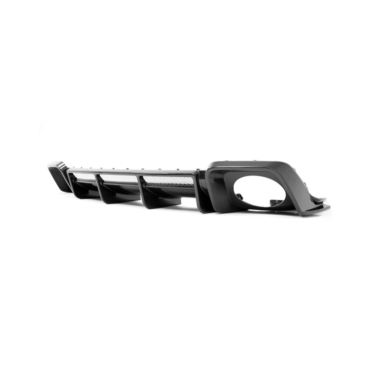 wide view of TRE Pre-Preg Carbon Fibre Rear Diffuser for Audi R8 4S Facelift 2016–2024 with white background