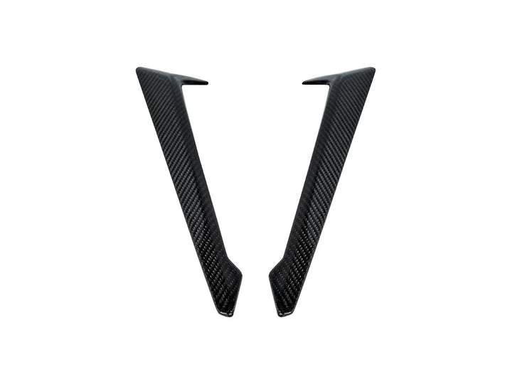 A front view of AUTOTECKNIC DRY CARBON FIBER SIDE VENT SET - BMW F95 X5M 2019+ with white background