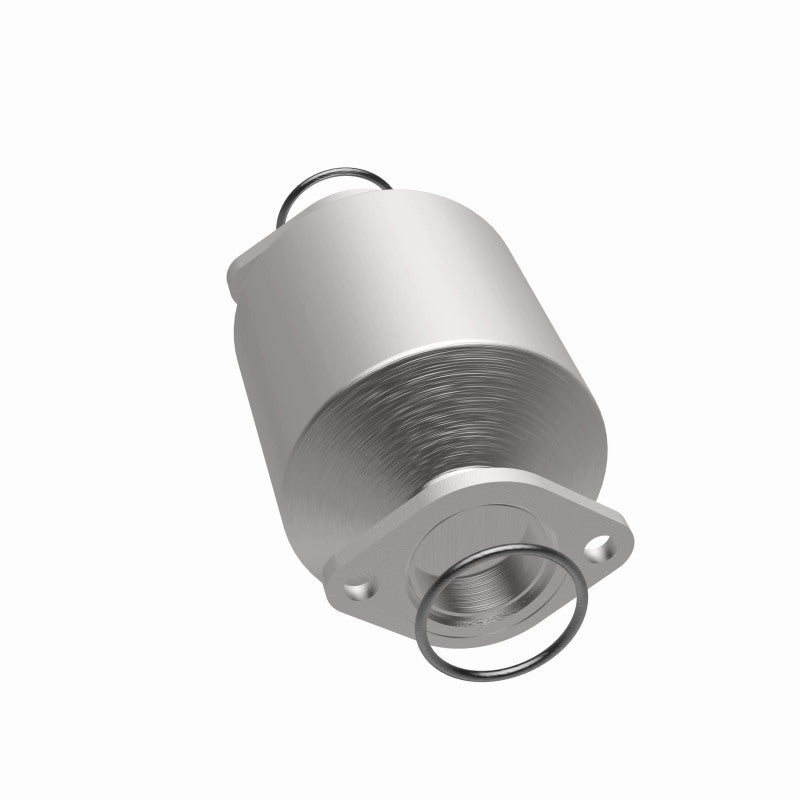 MagnaFlow 3322656 carb direct-fit catalytic converter, opposite side view of the turntable spin