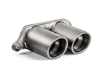 Akrapovic Porsche 911 GT3 (991.2) Tail Pipe Set (Titanium) TP-T/S/17/H TP-T/S/17/H for Porsche 911 GT3 991.2 2018-2019, angled view