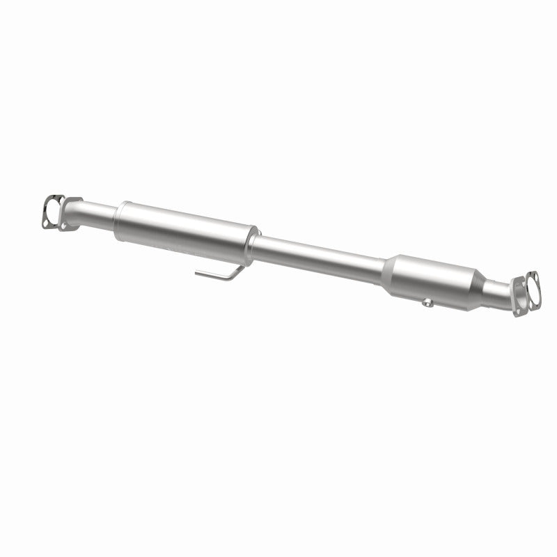 MagnaFlow 5561817 carb direct-fit catalytic converter, opposite rear three-quarter view of the turntable spin