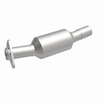 MagnaFlow 3322431 carb direct-fit catalytic converter, front three-quarter view of the turntable spin