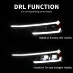 Anzo 2023+ Chevy Colorado Full LED Proj. Headlights w/ Black Housing - Seq. Lightbar w. DRL
