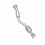 MagnaFlow 5582722 carb direct-fit catalytic converter, rear three-quarter view of the turntable spin