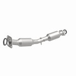 MagnaFlow 5411710 carb direct-fit catalytic converter, front three-quarter view of the turntable spin