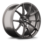 Single alloy wheel with gunmetal gray finish, Y-spoke design, and five bolt holes on clean white background - APEX Wheels wheel for 19x9.5 ET35 5x120 - Anthracite