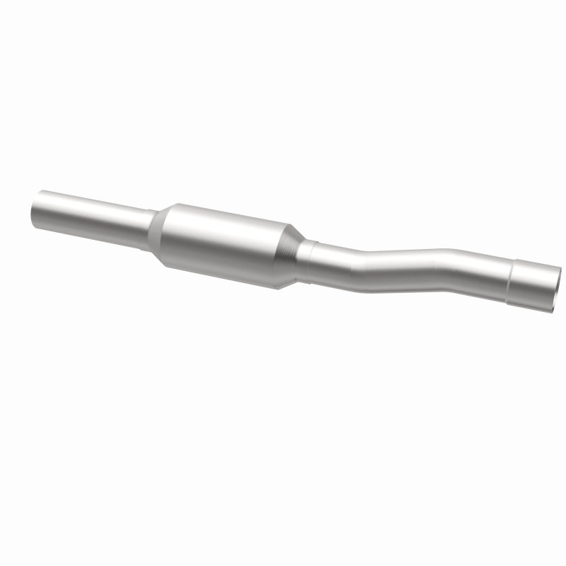MagnaFlow 4593698 carb direct-fit catalytic converter, opposite rear three-quarter view of the turntable spin