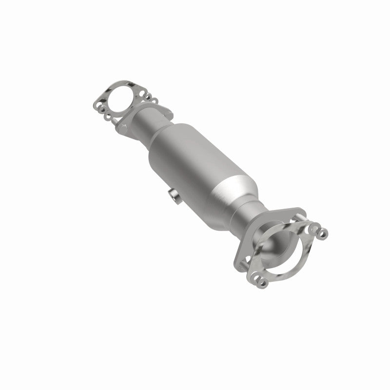 MagnaFlow 5561714 carb direct-fit catalytic converter, front three-quarter view of the turntable spin