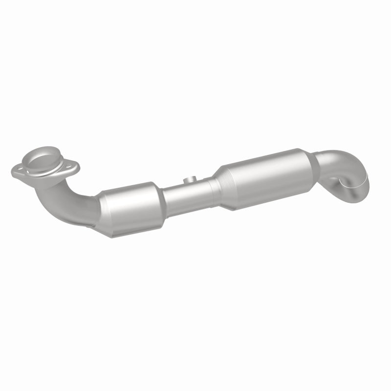 MagnaFlow 4583087 carb direct-fit catalytic converter, rear three-quarter view of the turntable spin
