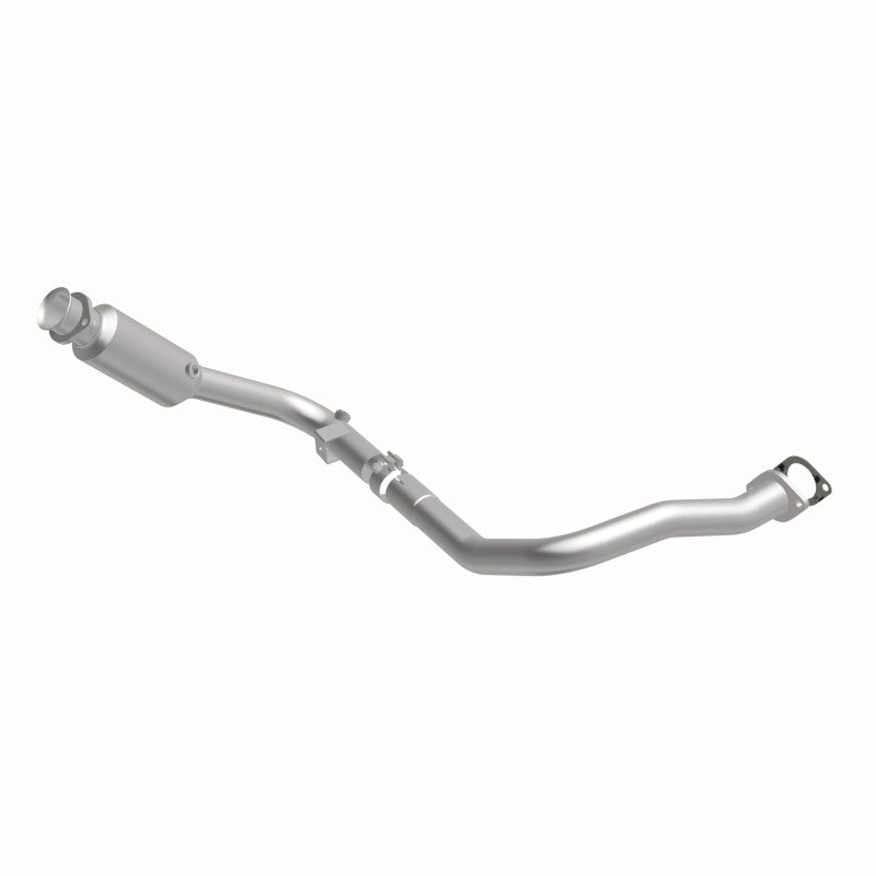 MagnaFlow 5551532 carb direct-fit catalytic converter, front three-quarter view of the turntable spin