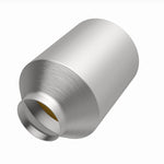 MagnaFlow 4651304 universal catalytic converter, opposite front three-quarter view of the turntable spin