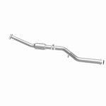 MagnaFlow 5571217 carb direct-fit catalytic converter, side view of the turntable spin