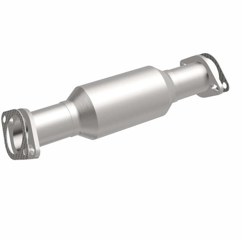 MagnaFlow 5592447 carb direct-fit catalytic converter, front three-quarter view of the turntable spin
