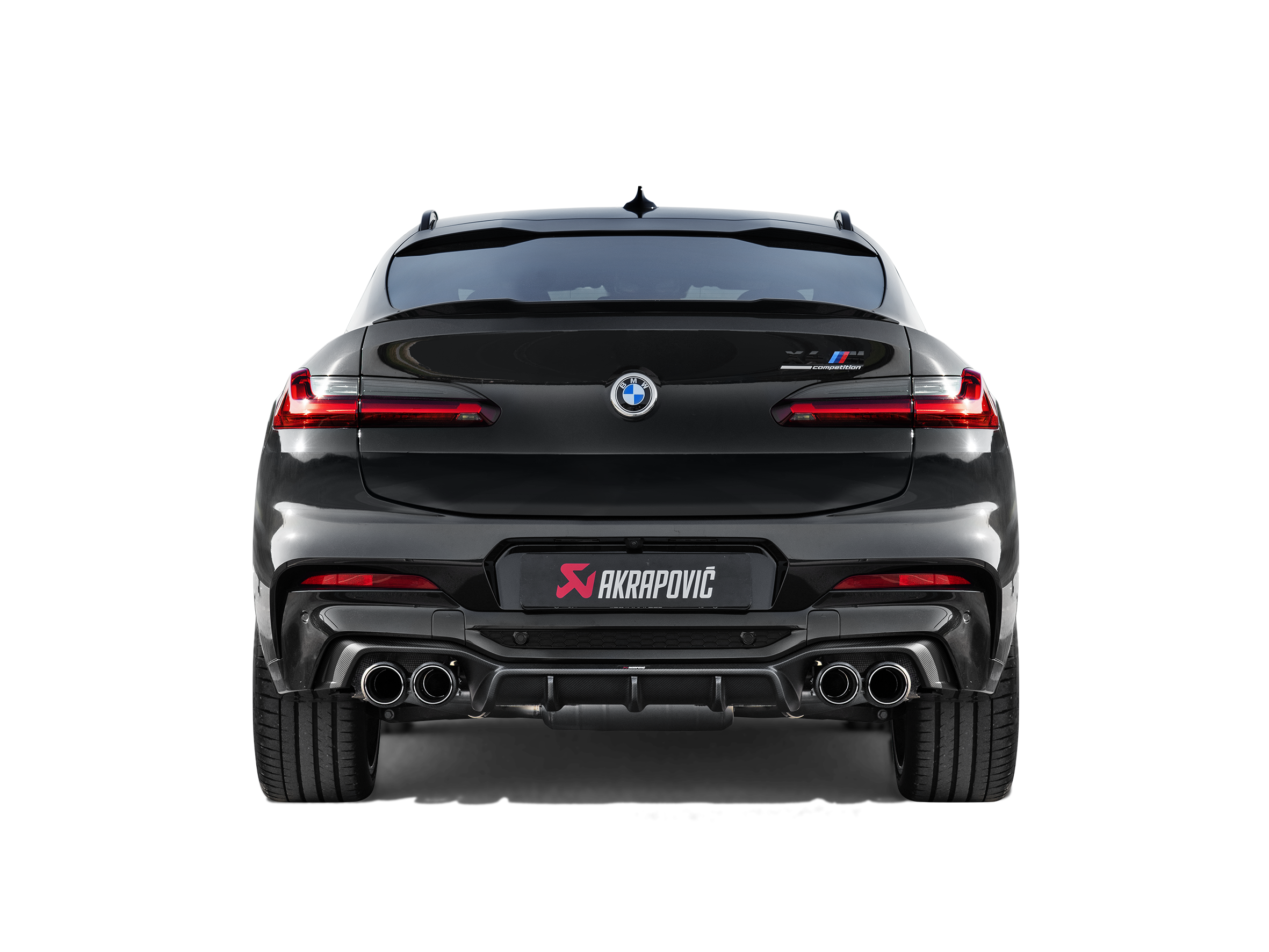 Akrapovic BMW X3 M/X4 M (F97/F98) Slip-On Line (Titanium) S-BM/T/10H for BMW X3 M F97 2020-2024, rear view