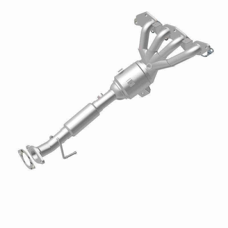 MagnaFlow 22-186 oem grade manifold converter, rear view of the turntable spin