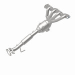 MagnaFlow 22-186 oem grade manifold converter, rear view of the turntable spin