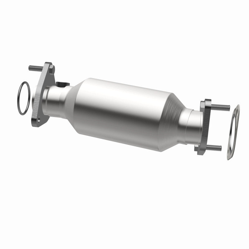 MagnaFlow 5481665 carb direct-fit catalytic converter, side view of the turntable spin
