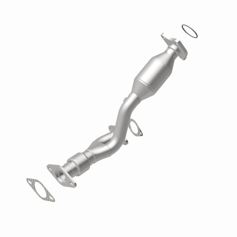 MagnaFlow 5561182 carb direct-fit catalytic converter, rear view of the turntable spin