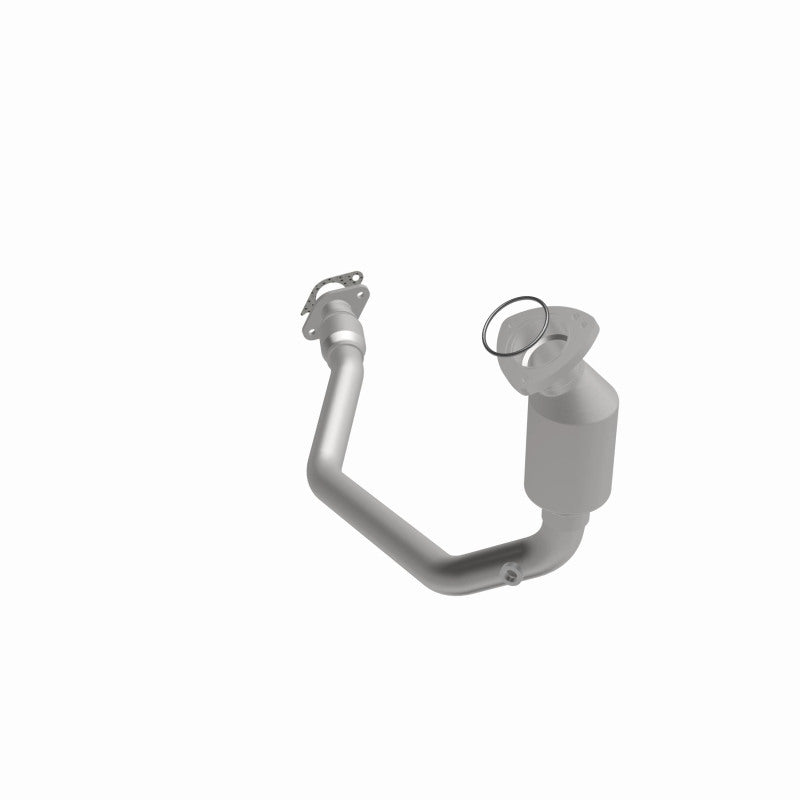 MagnaFlow 4561619 carb direct-fit catalytic converter, front three-quarter view of the turntable spin
