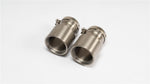 Remus 100mm Titanium Tail Pipe Set, pair of titanium tail pipes, studio shot