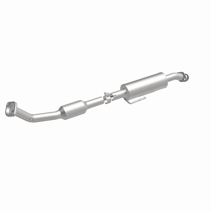 MagnaFlow 280080 oem grade direct-fit catalytic converter, front three-quarter view of the turntable spin