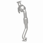 MagnaFlow 5582585 carb direct-fit catalytic converter, rear three-quarter view of the turntable spin