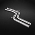 Capristo middle silencer spare pipes for Audi S4/S5 B8, polished stainless dual pipes
