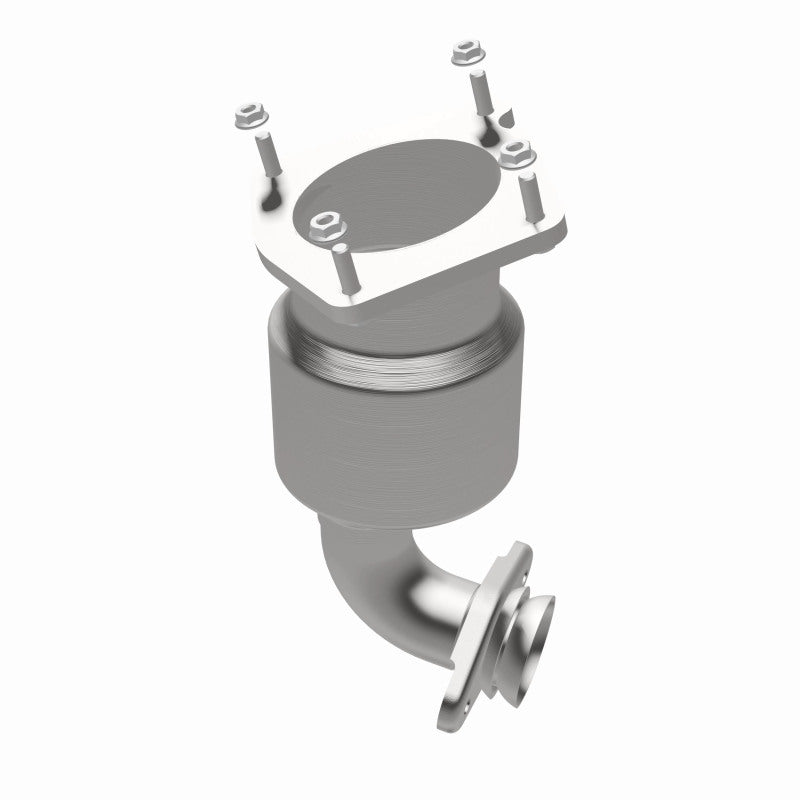 MagnaFlow 4481110 carb direct-fit catalytic converter, side view of the turntable spin