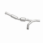 MagnaFlow 5582310 carb direct-fit catalytic converter, side view of the turntable spin