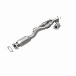 MagnaFlow 5491213 carb direct-fit catalytic converter, rear view of the turntable spin