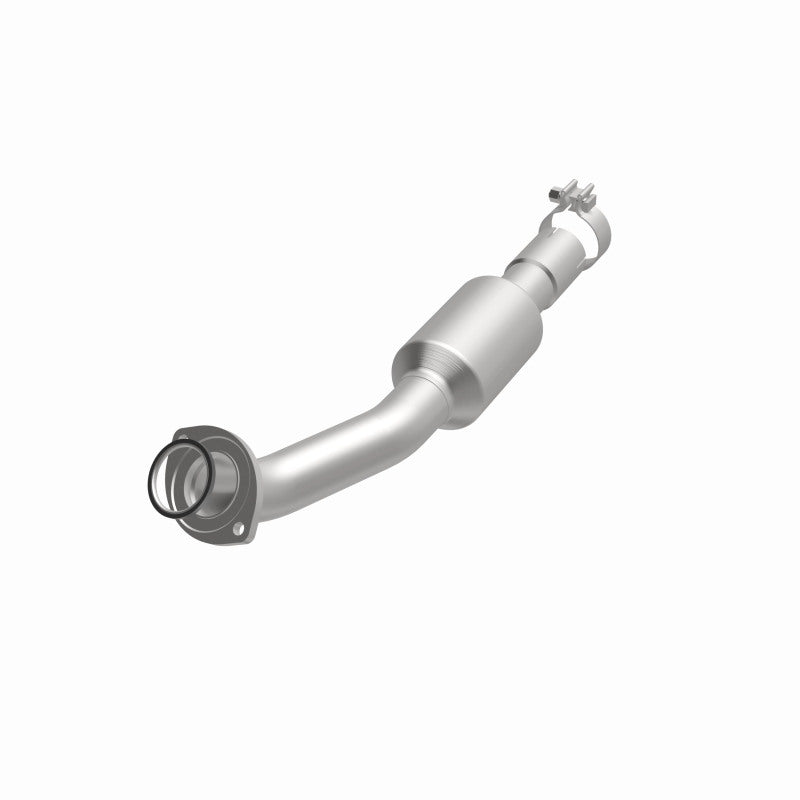 MagnaFlow 5571544 carb direct-fit catalytic converter, opposite front three-quarter view of the turntable spin