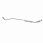 MagnaFlow 551524 carb direct-fit catalytic converter, opposite rear three-quarter view of the turntable spin
