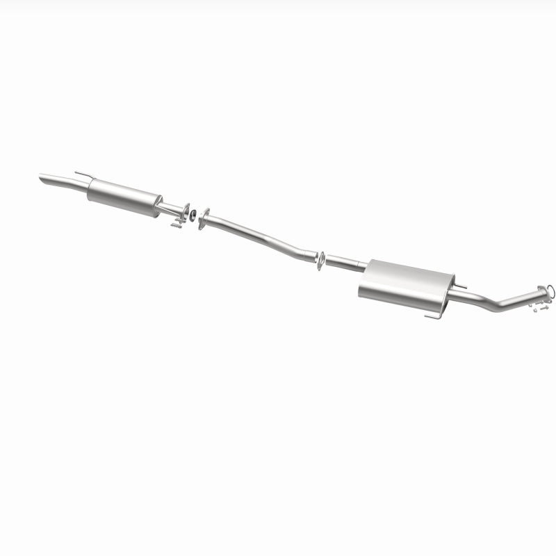 BRExhaust 106-0467 direct-fit exhaust kit, opposite rear three-quarter view of the turntable spin