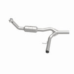 MagnaFlow 4551410 carb direct-fit catalytic converter, side view of the turntable spin
