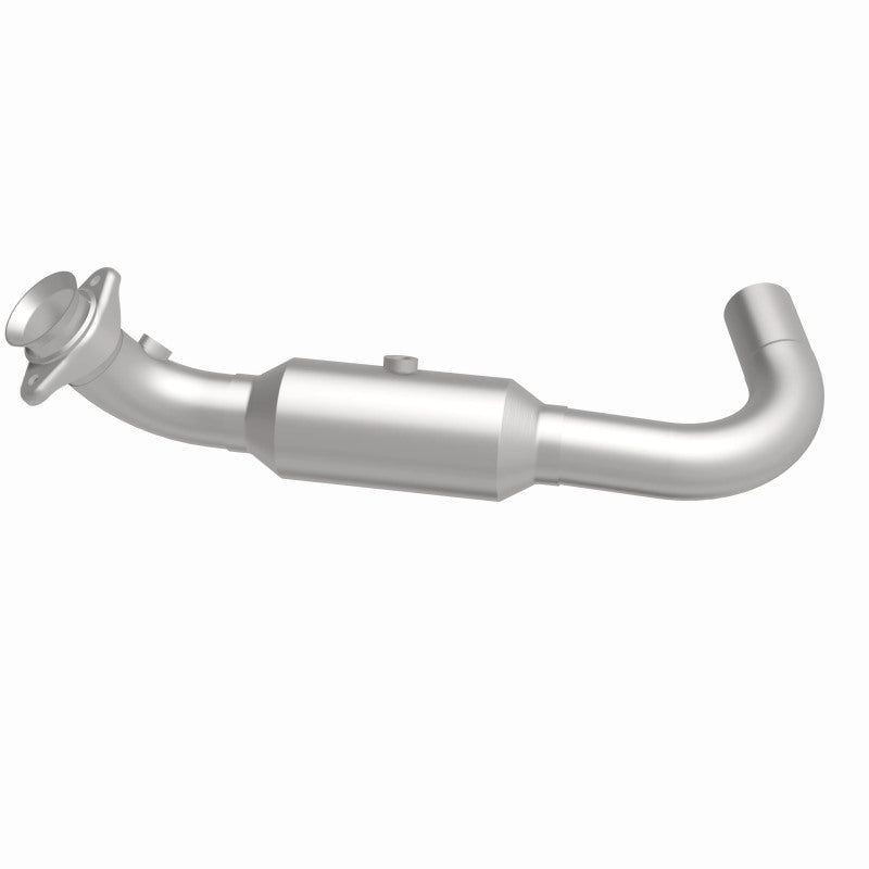 MagnaFlow 5551498 carb direct-fit catalytic converter, side view of the turntable spin