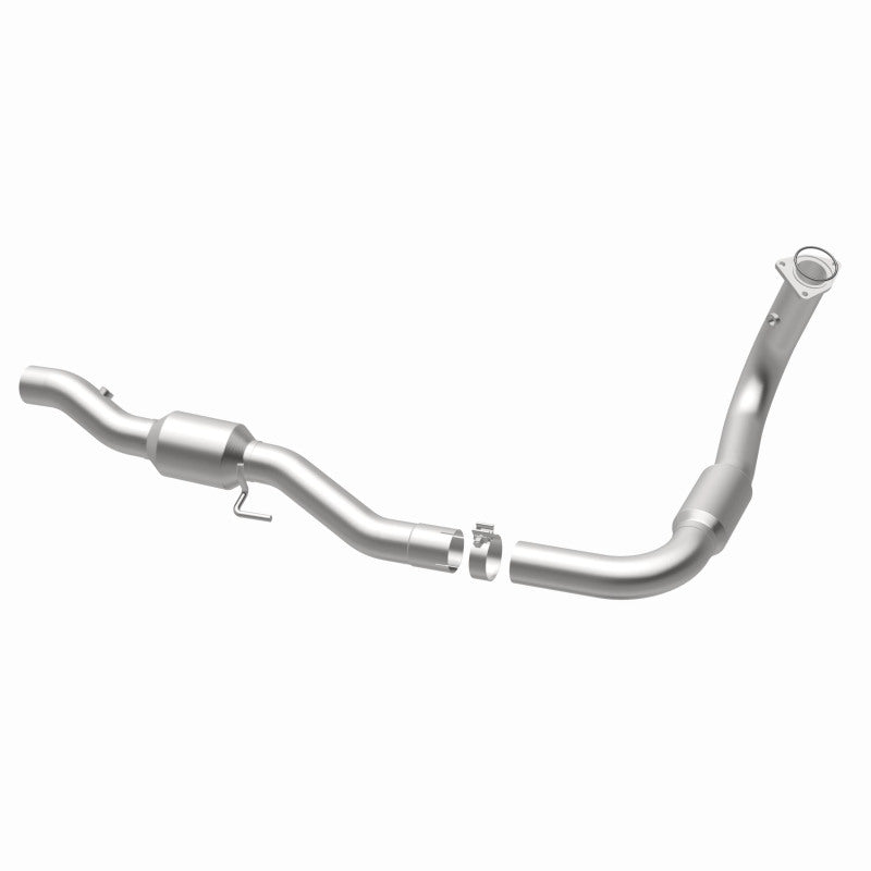 MagnaFlow 52492 oem grade direct-fit catalytic converter, opposite rear three-quarter view of the turntable spin