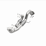 BRExhaust 107-0253 exhaust pipe, opposite front three-quarter view of the turntable spin