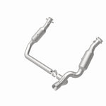 MagnaFlow 5451665 carb direct-fit catalytic converter, rear view of the turntable spin